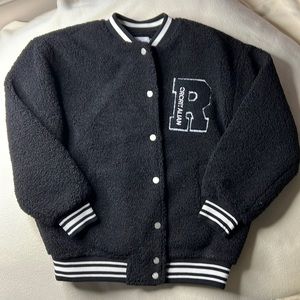 🎯❤️NWOT Varsity Letterman Jacket Black White Size Small